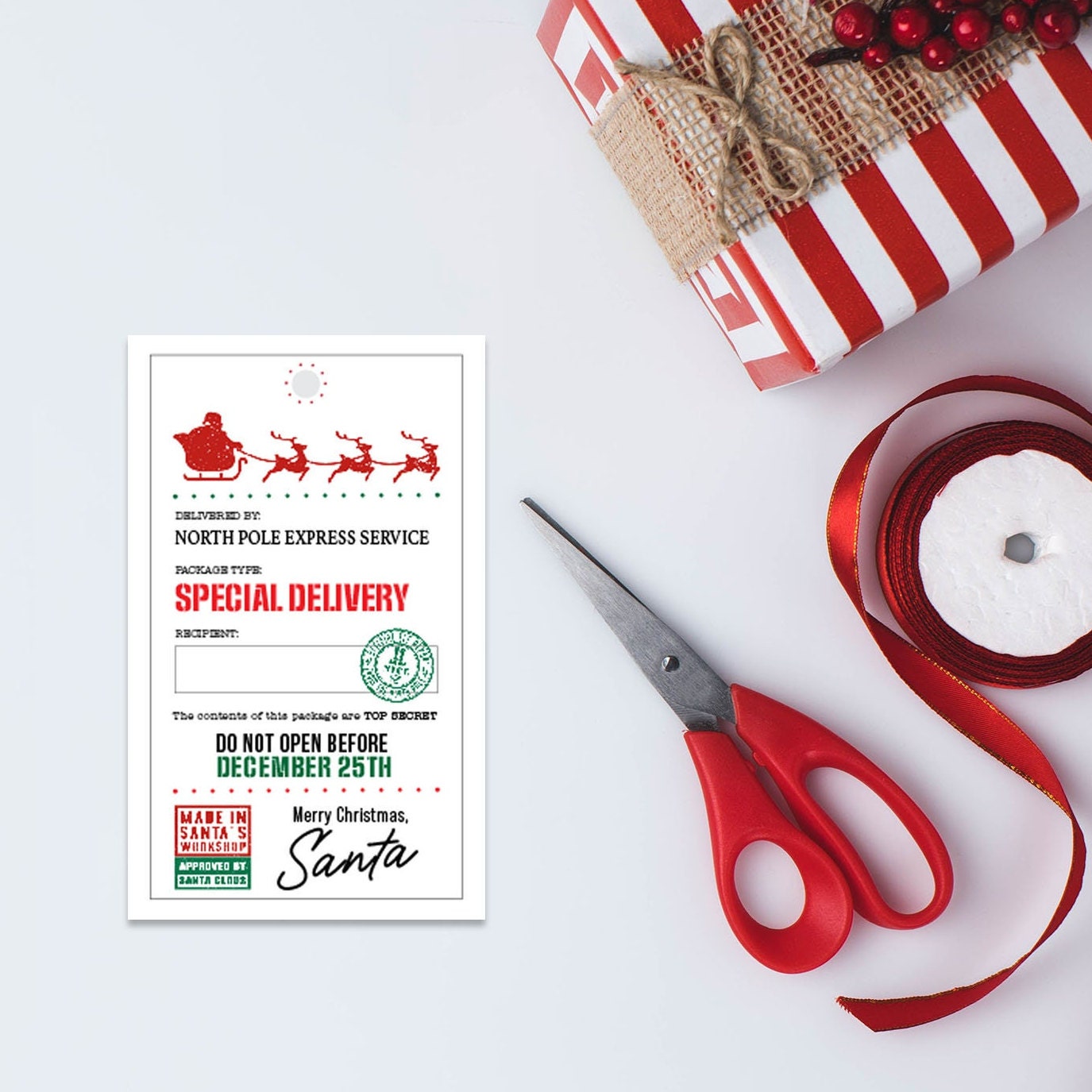 Santa Special Delivery Gift Tags | Santa Gift Tags | DIY Printable ...