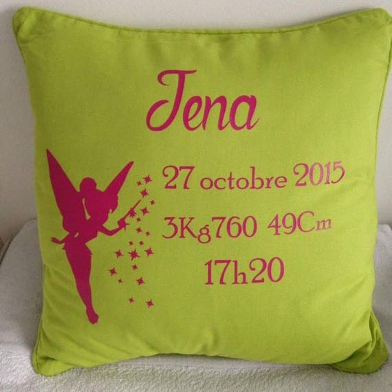 Personalized Tinkerbell cushion | Etsy Tinkerbell pillow | Etsy