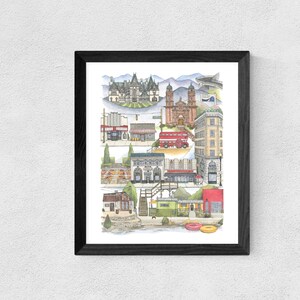 Asheville, NC watercolor art print // housewarming gift • graduation gift • moving gift • closing gift • souvenir • north carolina • poster