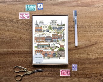 Wake Forest, North Carolina notecard set // greeting cards • housewarming cards • blank cards • stationery set • souvenir • boxed set