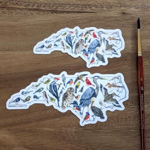 Size comparison of the large and small stickers