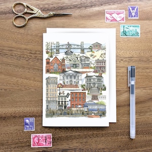 Wilmington, North Carolina notecard // greeting card • stationery • blank card • cape fear • wrightsville beach •  souvenir • print
