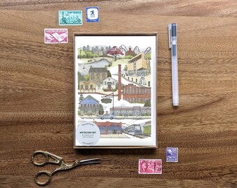 Charlotte, North Carolina notecard set // greeting cards • housewarming cards • blank cards • stationery set • souvenir • boxed set