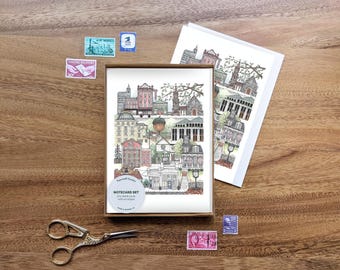 Raleigh, NC notecard set // greeting card • graduation • stationery set • shaw university • peace college • ncsu • souvenir • art print