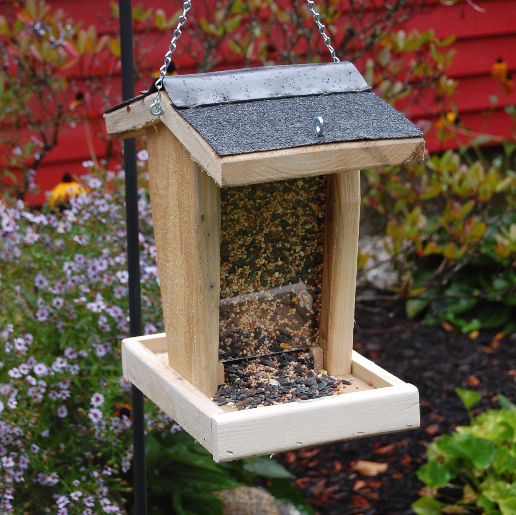 Corian Bottom Bird Feeder w/ Free Seed Scoop with color options (Free