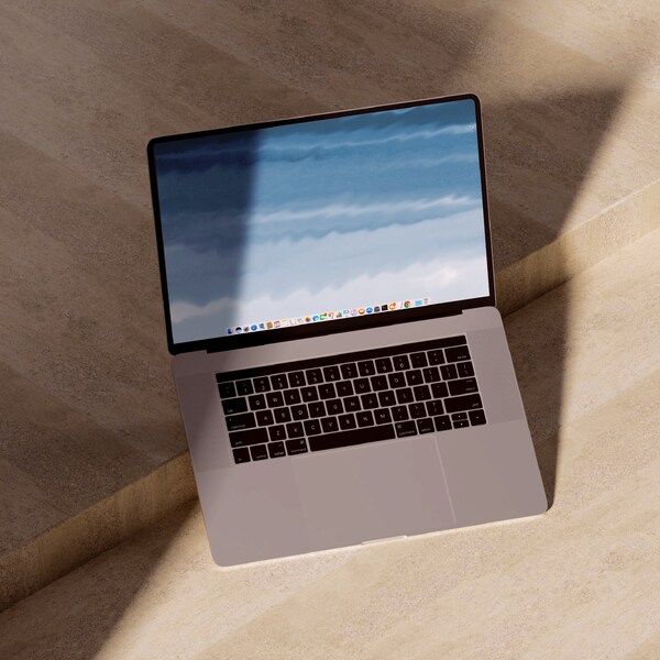 Blurry Blue Wallpaper Etsy