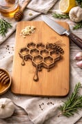 3D Honeycomb Bee Laser Engraving File | Honey Drip Cutting Board Design | Beekeeper Gift | SVG PNG for Laser Engravers