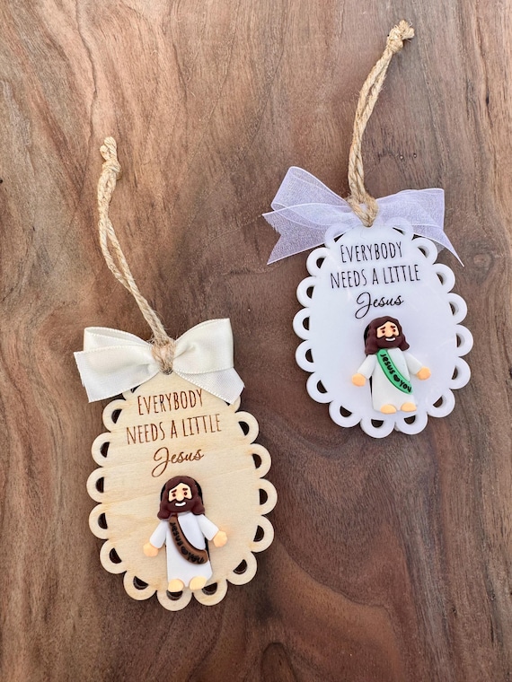 Jesus Ornament SVG | Christian Christmas Ornament Laser File | Nativity SVG | Glowforge xTool Cut File