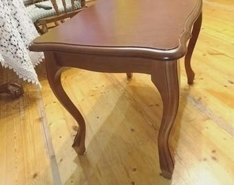 Classic Mahogany Coffee Table, Queen Anne Style Living Room Table, Traditional Solid Wood Side Table, Vintage Mahogany Tea Table