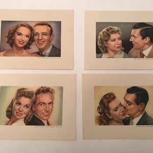 Cartes de visite vintage originales et glamour des stars de cinéma MGM