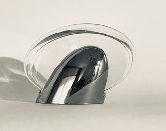 Vintage Guzzini Italy Acrylic and Chrome Napkin Holder