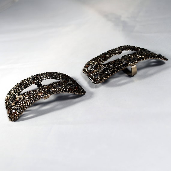 Victorian French Cut Steel Shoe Buckles - Gem