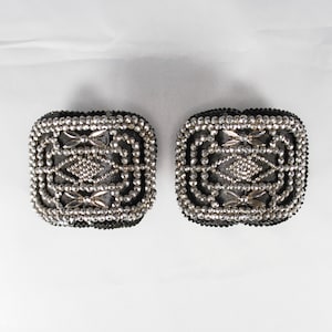 Victorian Shoe Buckles with Clips; French Buckles with Cut Steel