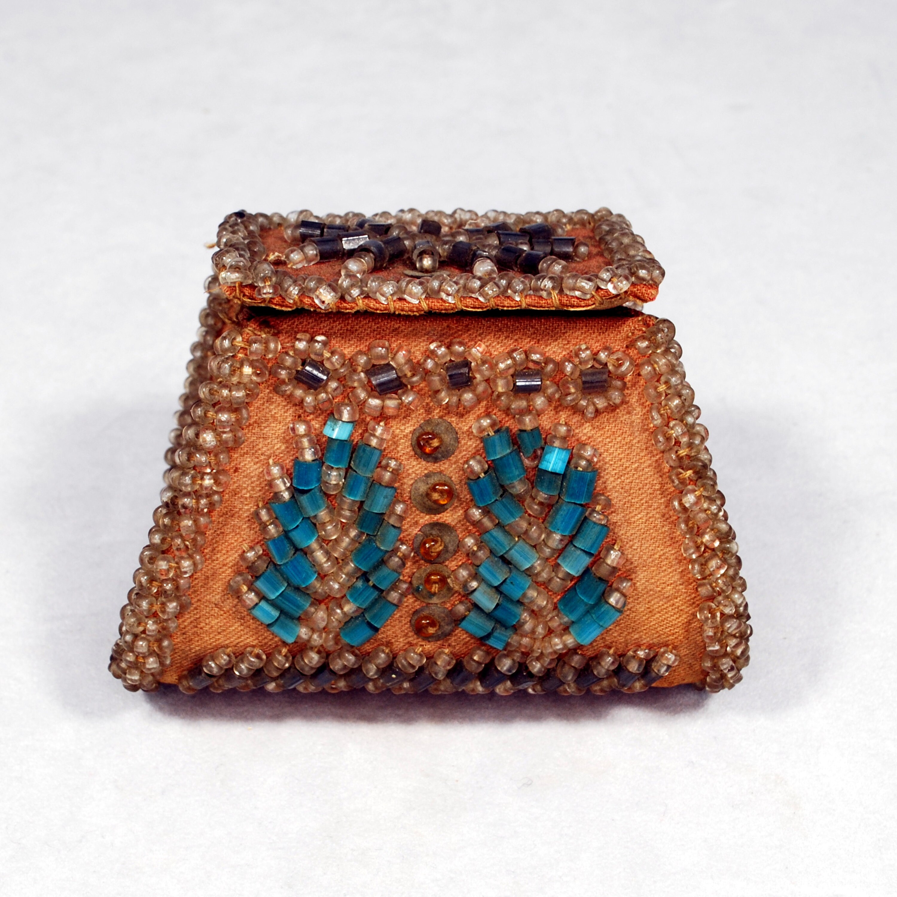 Antique Native American Beaded Purse Box Etsy