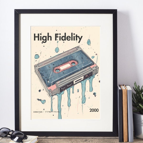 High Fidelity Movie Poster Printable Wall Art Gift for Her | Riso Print Digital Download Top Sellers | Movie Prints Gift for Him