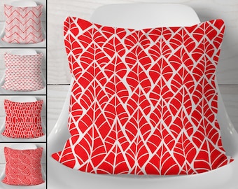 bright red cushions