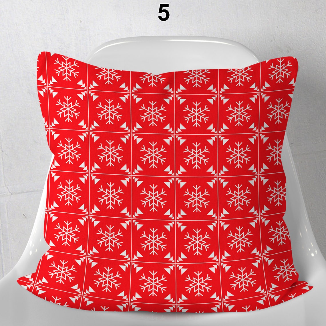 Blue Christmas Throw Pillow Covers Farmhouse Christmas Throw Etsy