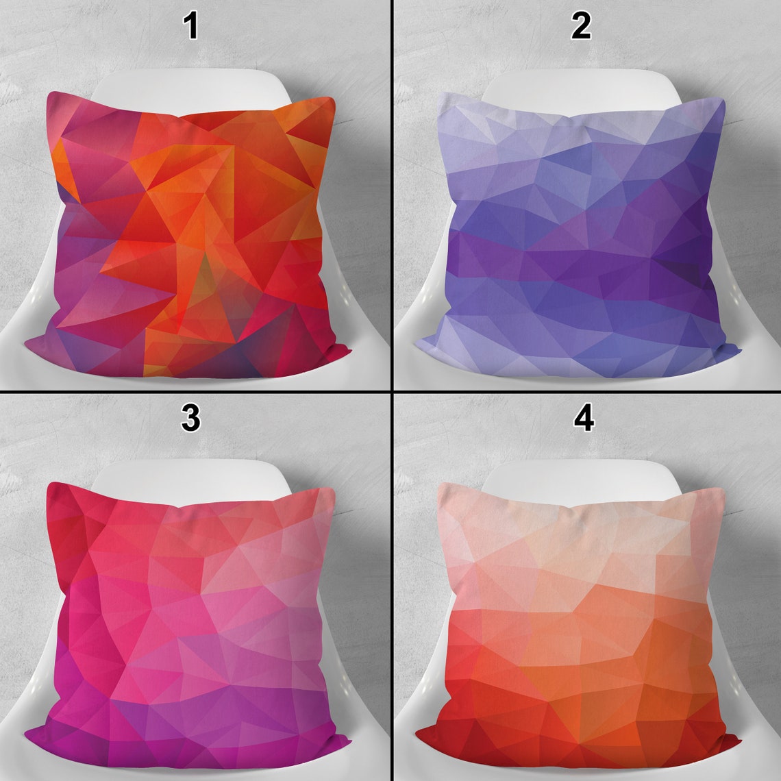 Orange Geometric Cushion Covers Home Decorative Fall Pillow Etsy