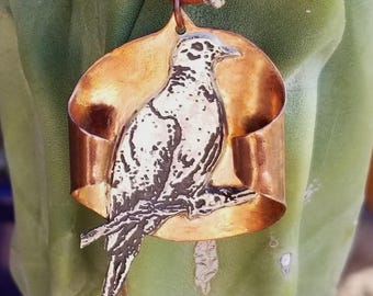 Copper & Silver Mourning Dove Necklace