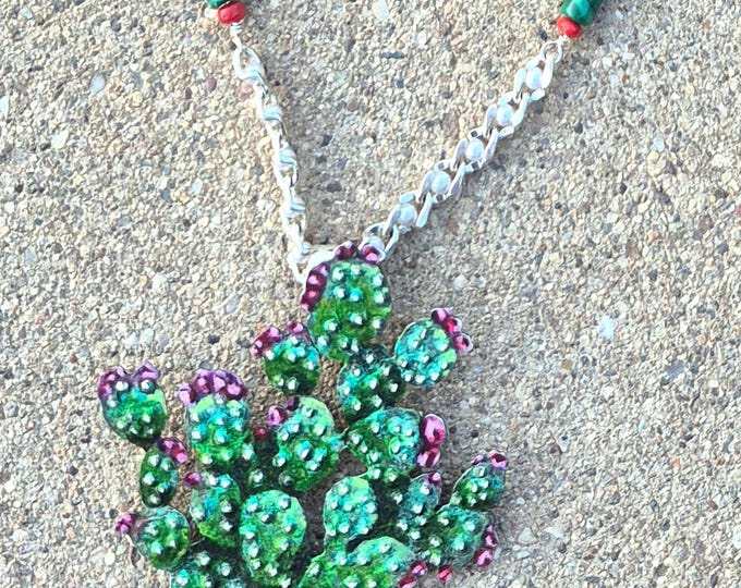 Prickly Pear Silver Necklace