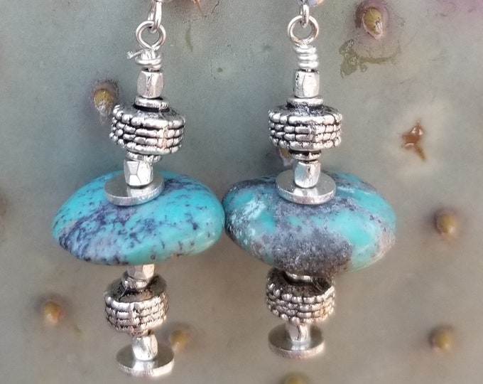 41-La Campita Mine Turquoise Earrings