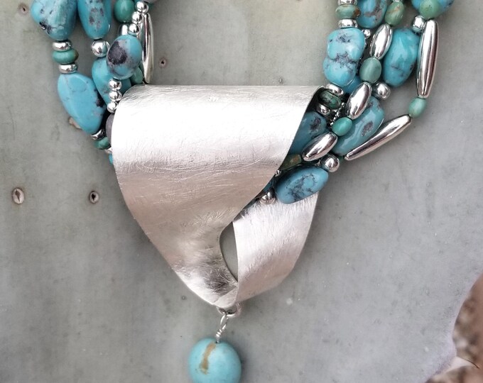 22" Las Campitas Turquoise 5-Strand Necklace
