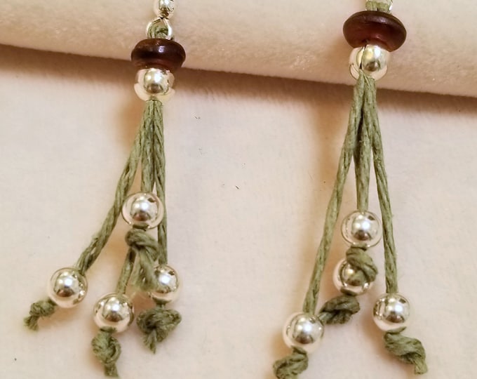 Sage Green Hemp Earrings