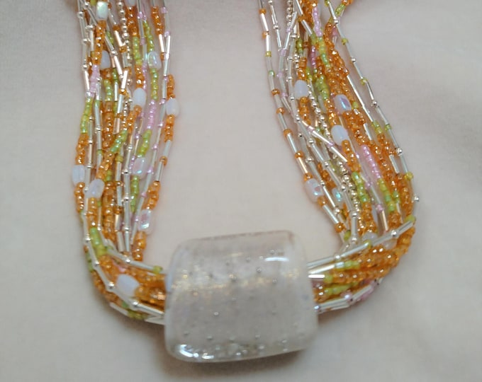 Multi-Strand 26" Glass Bead Necklace