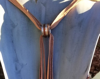 26" Leather Lariat Necklace