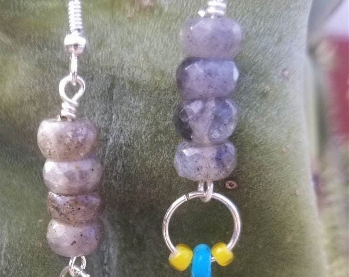 Labradorite & Turquoise Earrings