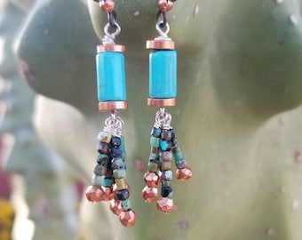 Turquoise & Copper Earrings