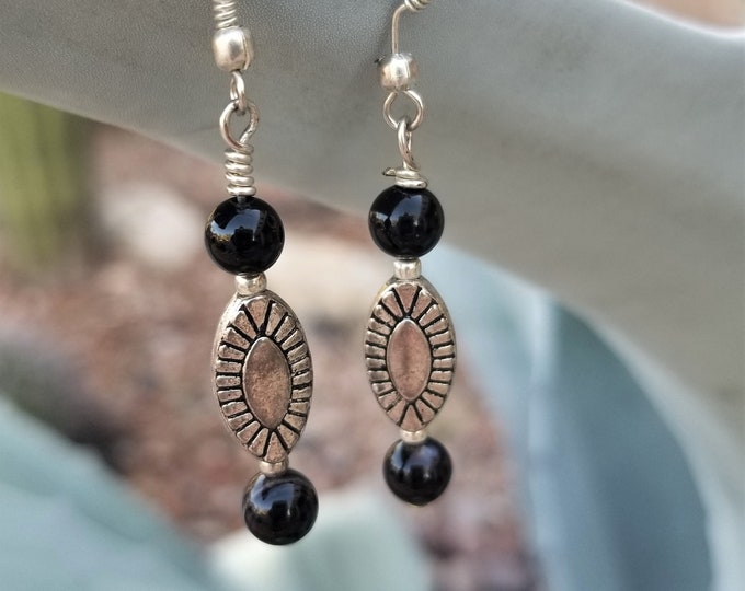 13-Onyx Beaded Earrings