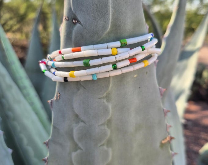 White Coral Beaded Bracelet
