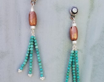 Kingman Turquoise & Copper Earrings
