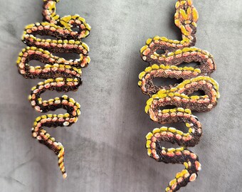 Copper Rattlesnake Earrings