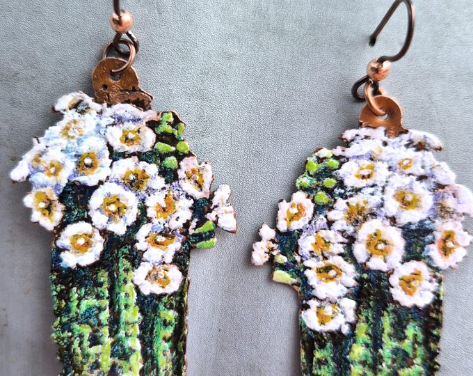 Copper Saguaro Earrings