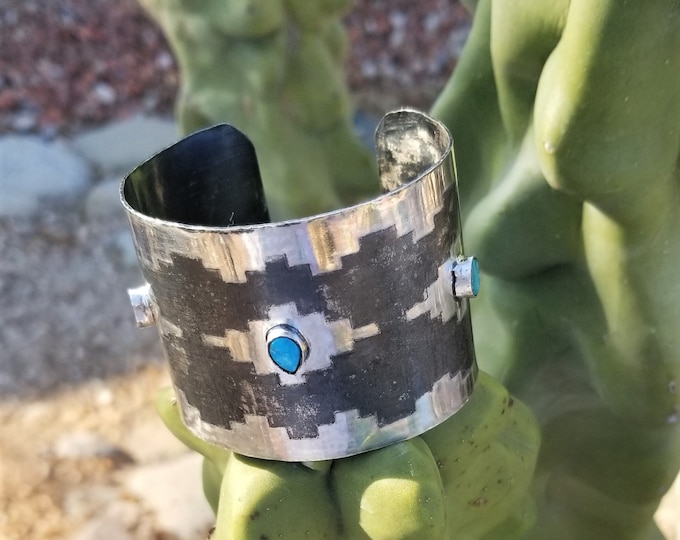 Navajo Style Silver Cuff Bracelet