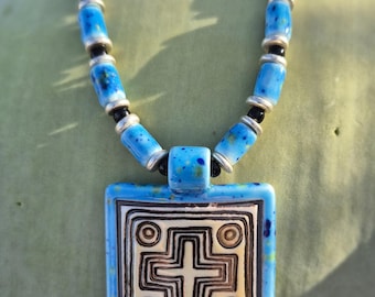Porcelain Cross Necklace