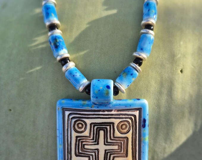 Porcelain Cross Necklace