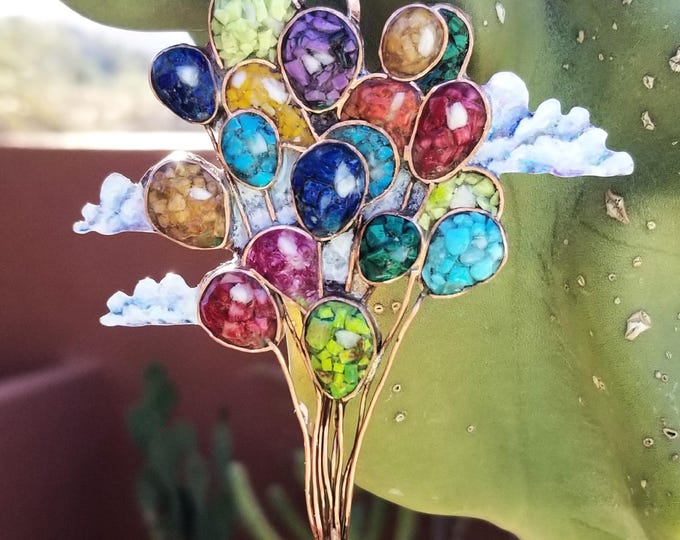 Inlay Copper Balloon Necklace