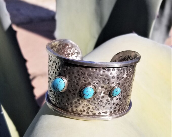 Kingman Turquoise & Silver Cuff Bracelet