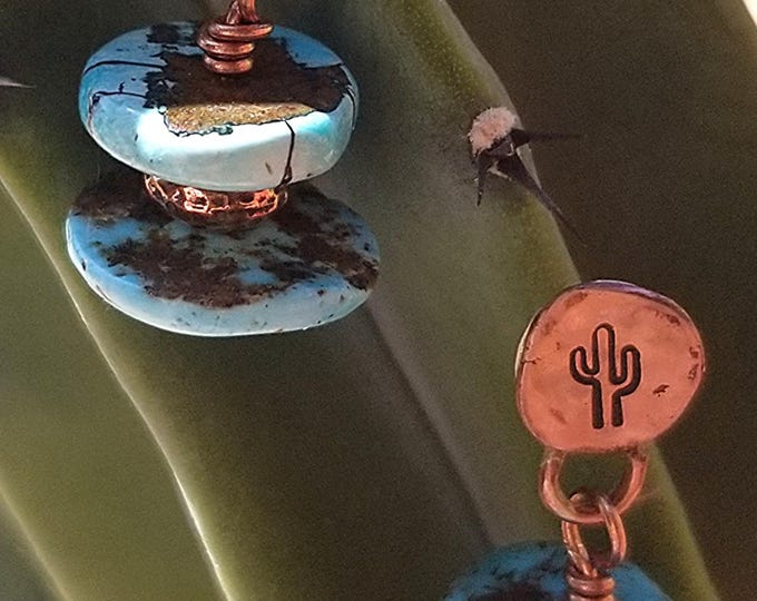 Saguaro & Royal Beauty Turquoise Earrings