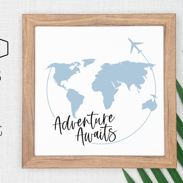 Adventure Awaits  Svg-Dxf-Png-Eps | Travel SVG Cut File