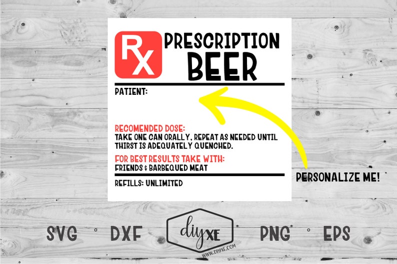 Download Prescription Label Bundle Svg-Dxf-Png-Eps | Etsy