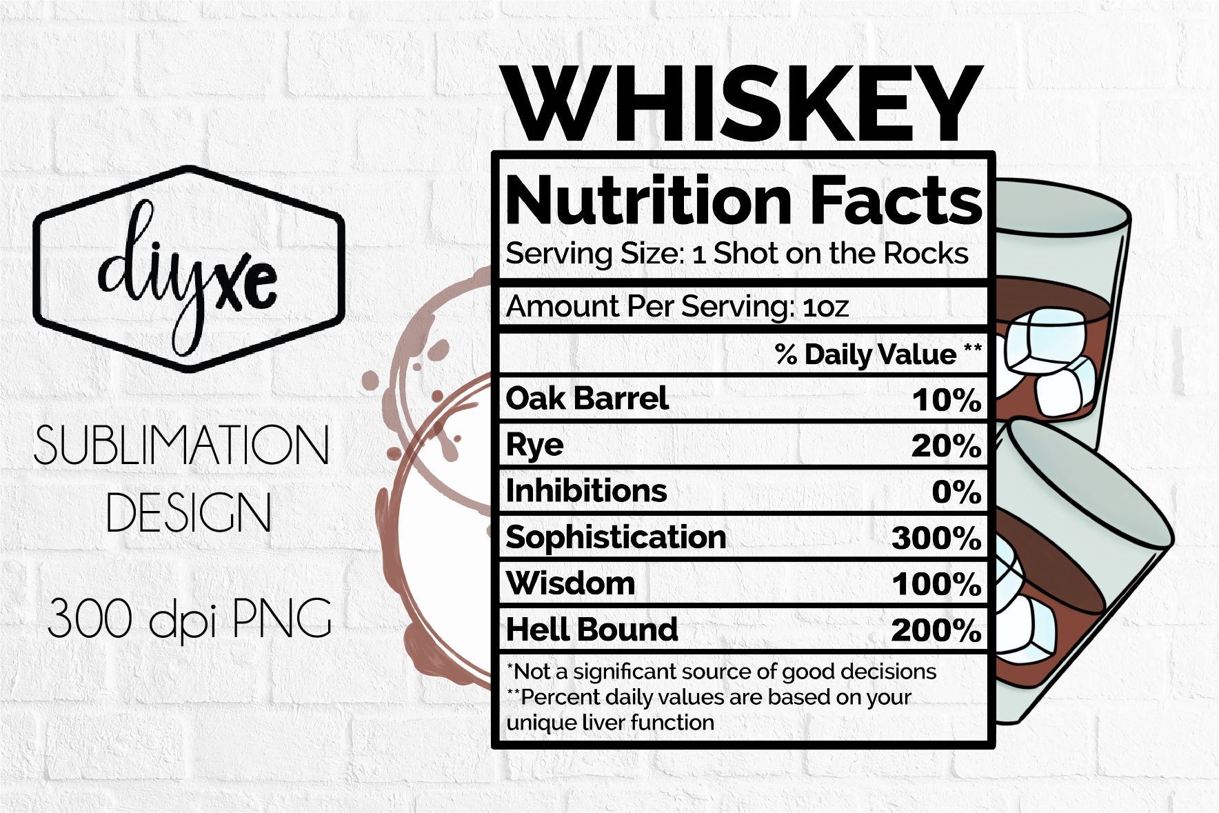 Nutrition Facts PNG Bundle Alcohol PNG Etsy