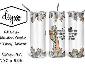 Alibi | True Crime Sublimation Graphic for Skinny Tumbler