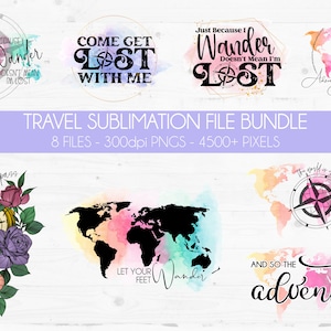 Bundle de sublimation de voyage | Explorez png | Wander Png