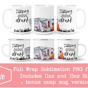 Consejos para acampar / Taza de sublimación de verano / Sublimación divertida
