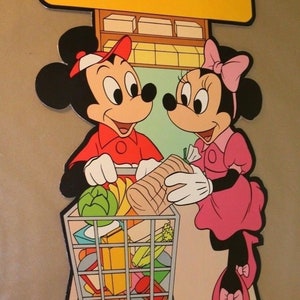 Vintage 1979 Mickey & Minnie "Keep Your Smile Bright, Eat Right" - Walt Disney Productions - Classroom Educational Nutrition Poster