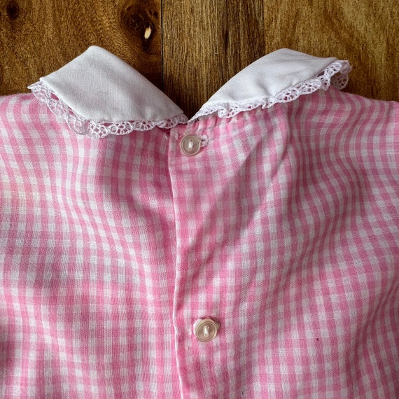 Vintage 1980s CRADLE TOGS Pink Gingham Springtime… - image 9